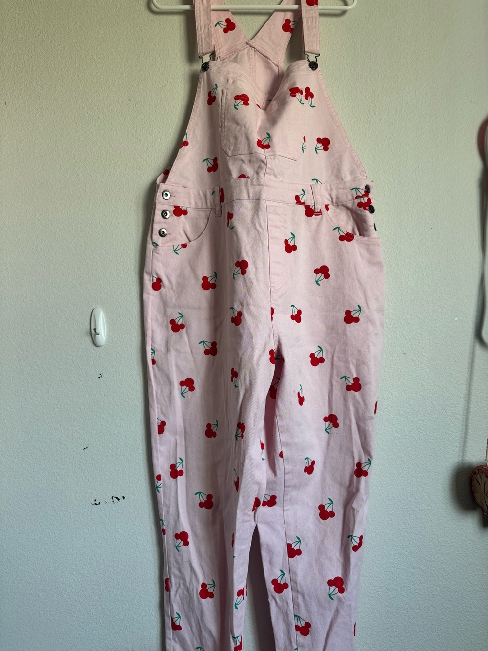 Her Universe mickey pink cherry overall dress